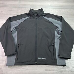 Sunice Tornado Jacket Mens Medium Black Softshell Full Zip Fleece Lined Golf
